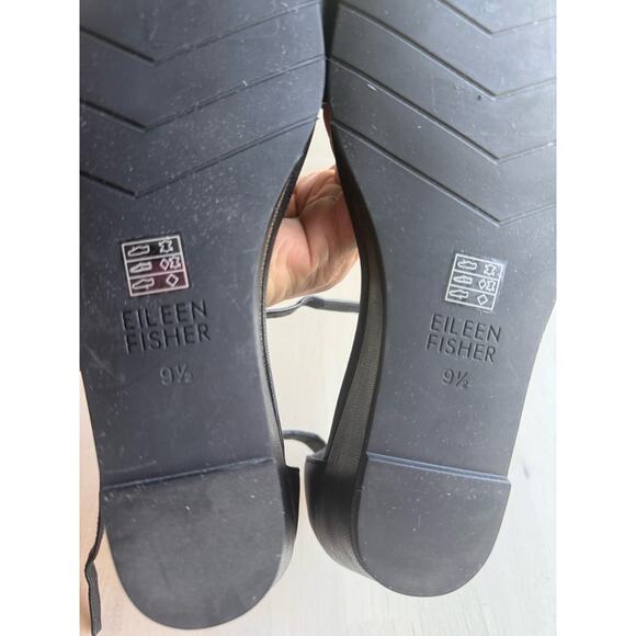 Eileen Fisher black Mara Wedge Sandal size 9.5 - Picture 3 of 11